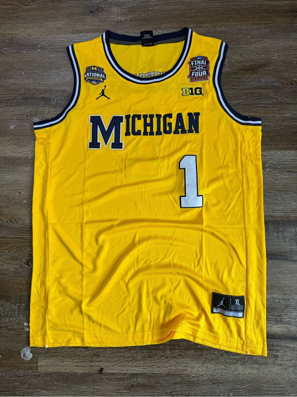 Michigan Wolverines #1 Trey Mckenney National Champions Basketball Jersey